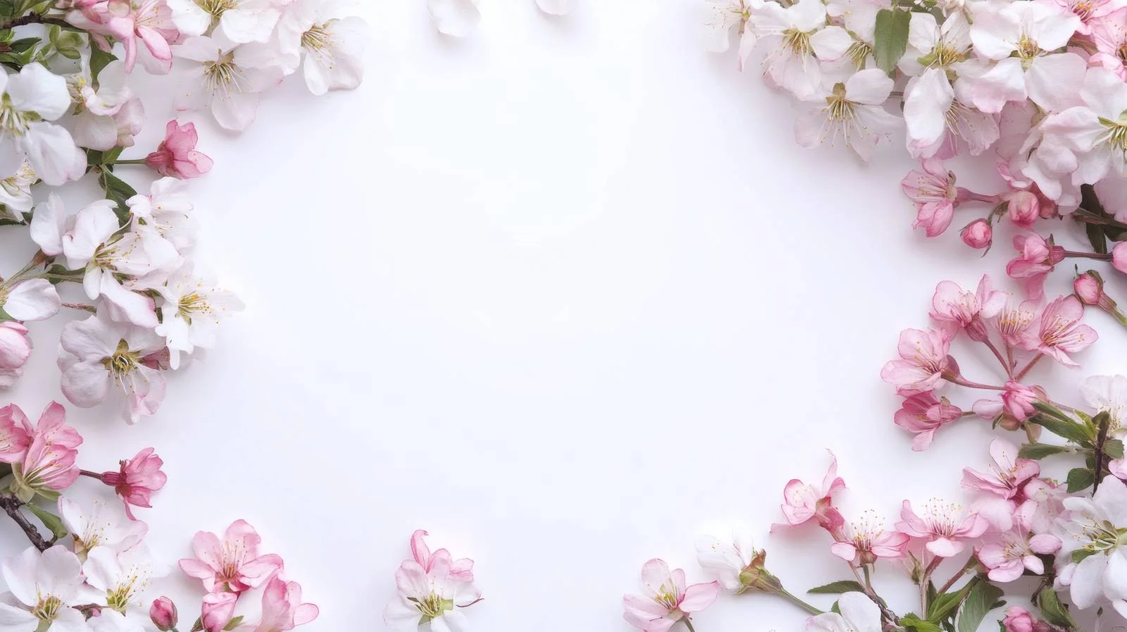 Elegant Pink and White Floral Border — free download from Dotvec