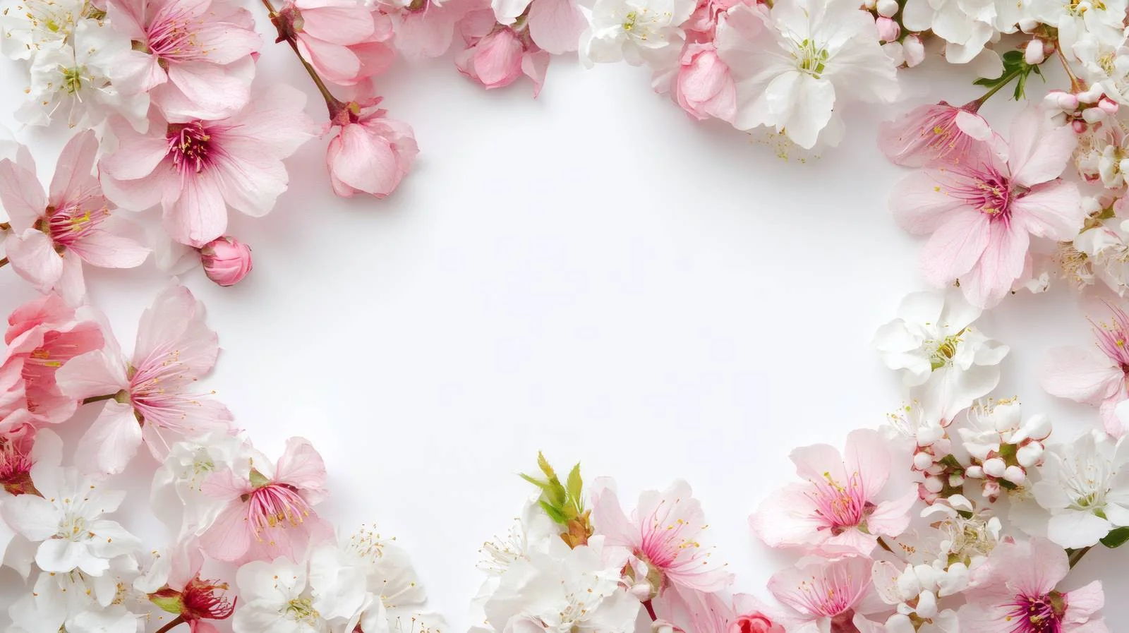 Elegant Pink Floral Border on White Background — free download from Dotvec