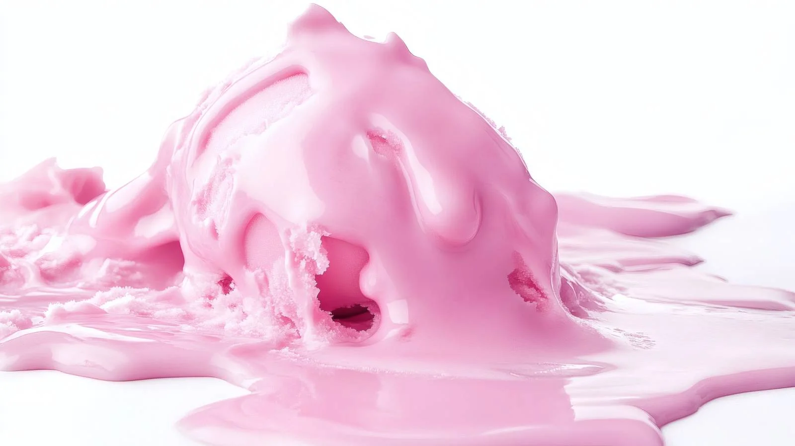 Creamy Pink Ice Cream Melting Isolated — free download from Dotvec