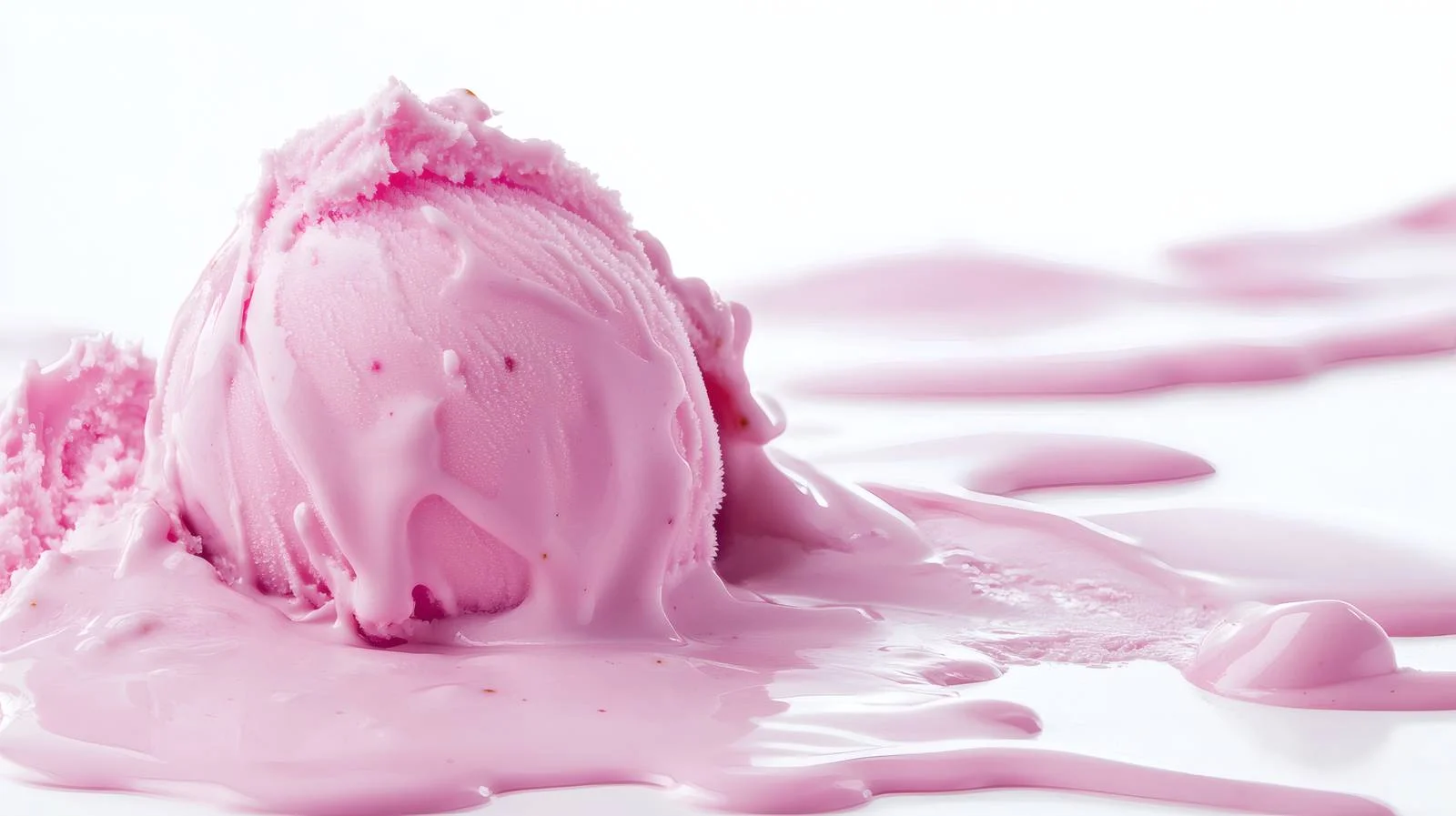 Creamy pink ice cream melts gracefully — free download from Dotvec