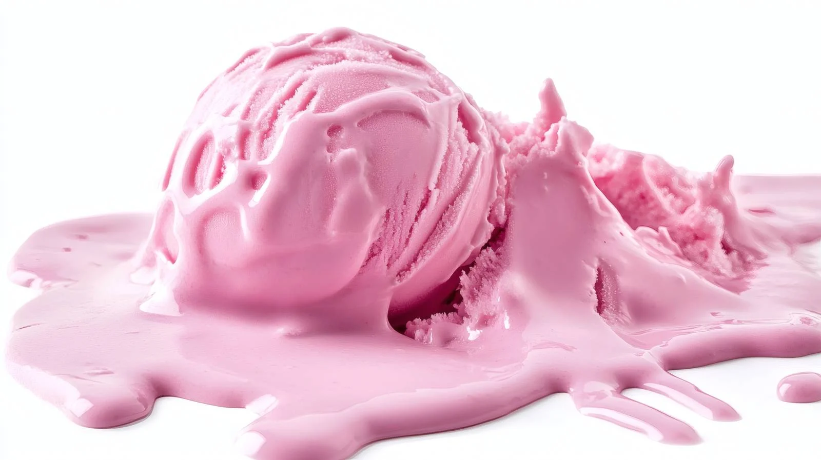 Creamy pink ice cream spills artistically — free download from Dotvec