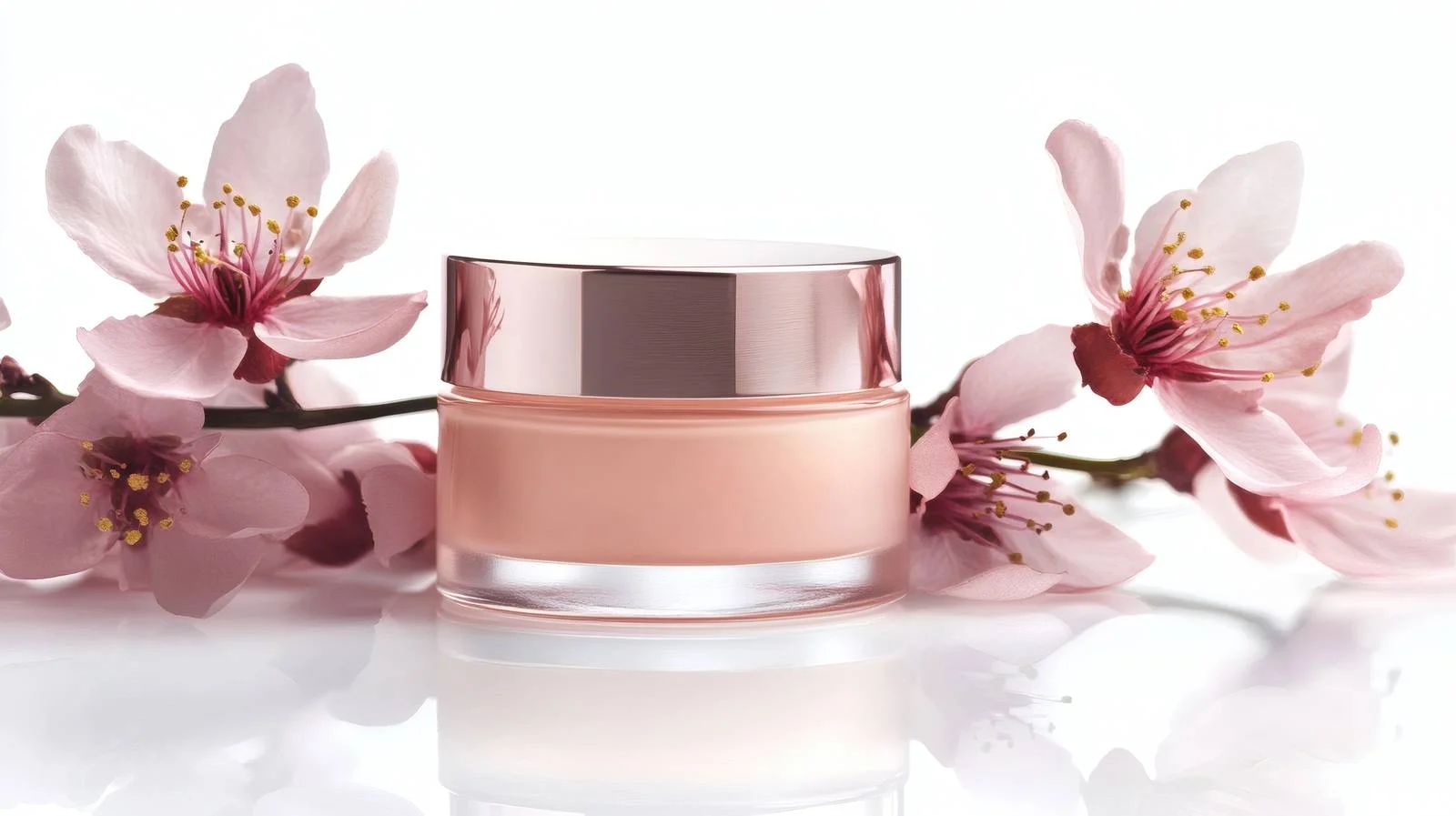 Luxurious Peach Cosmetic Cream Jar Isolated — free download from Dotvec