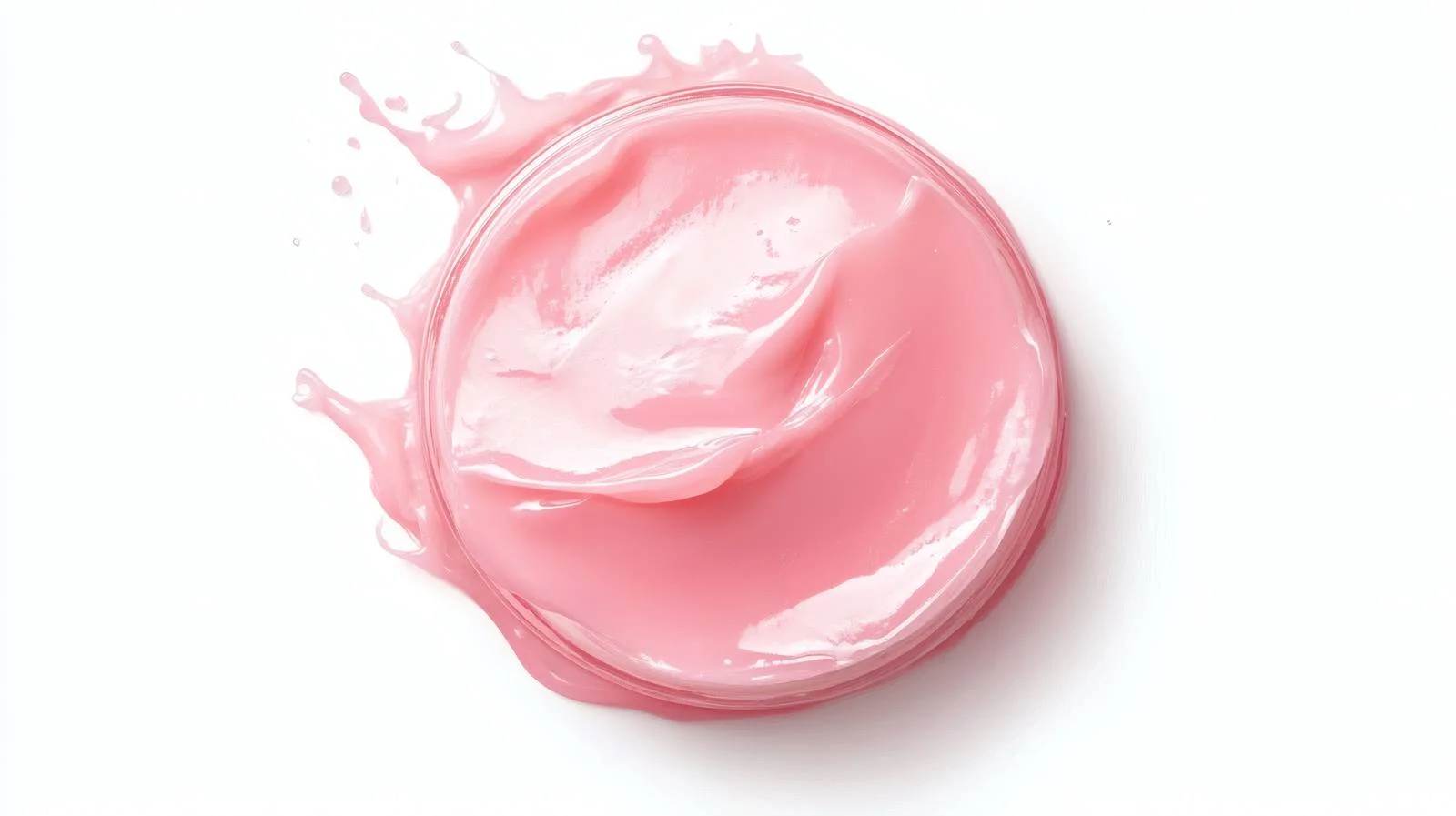 Delicate pink peach cosmetic cream on white — free download from Dotvec