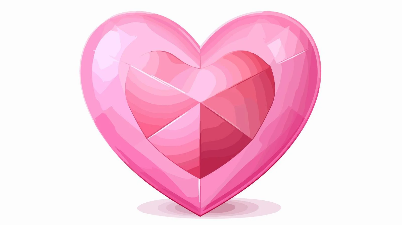 Heart-Shaped Pink Protective Shield — free download from Dotvec