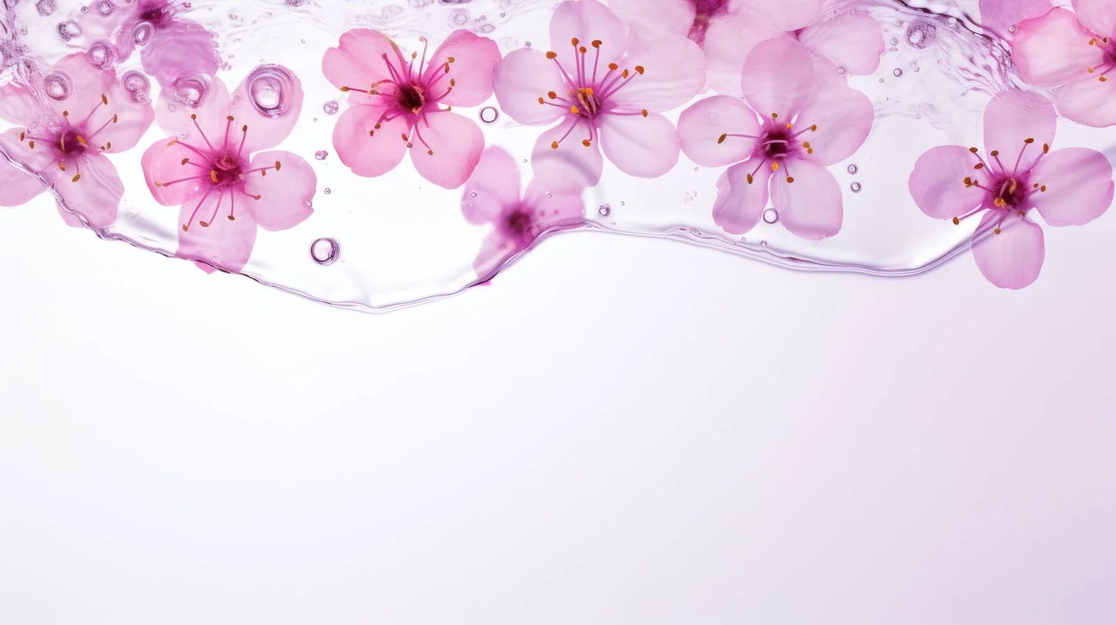 Elegant Pink Water Background with Purple Flowers — free download from Dotvec