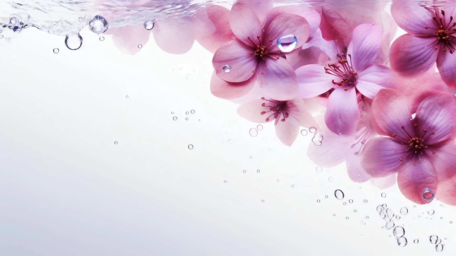 Elegant Pink Water with Purple Florals — free download from Dotvec