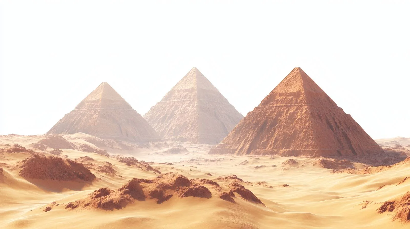 Giza Pyramids and Desert Landscape in Egypt — free download from Dotvec