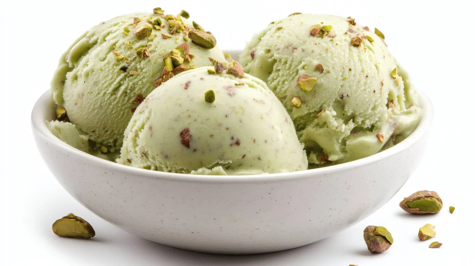 Delicious Pistachio Ice Cream on White – free mines image from Dotvec