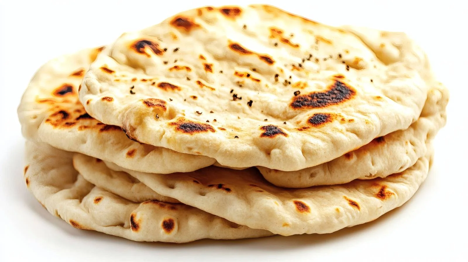 Handmade Pita Bread on White Background — free download from Dotvec