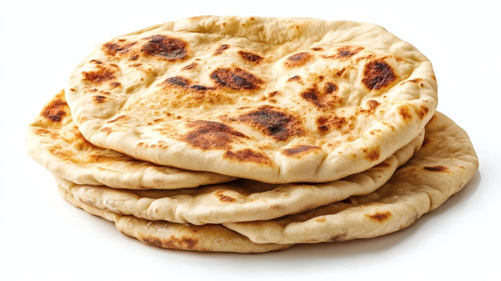 Traditional Homemade Pita Bread Isolated on White — free download from Dotvec