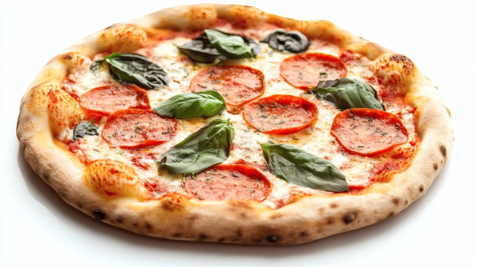 Classic Pizza Margherita on White Background — free download from Dotvec