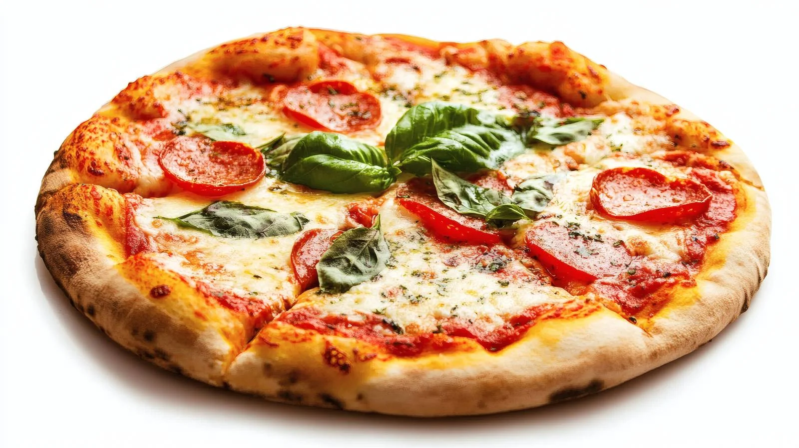 Delicious Pizza Margherita on White Background — free download from Dotvec