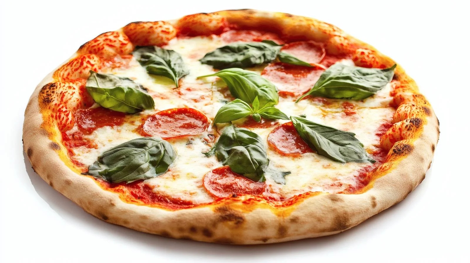 Classic Pizza Margherita on White Background — free download from Dotvec