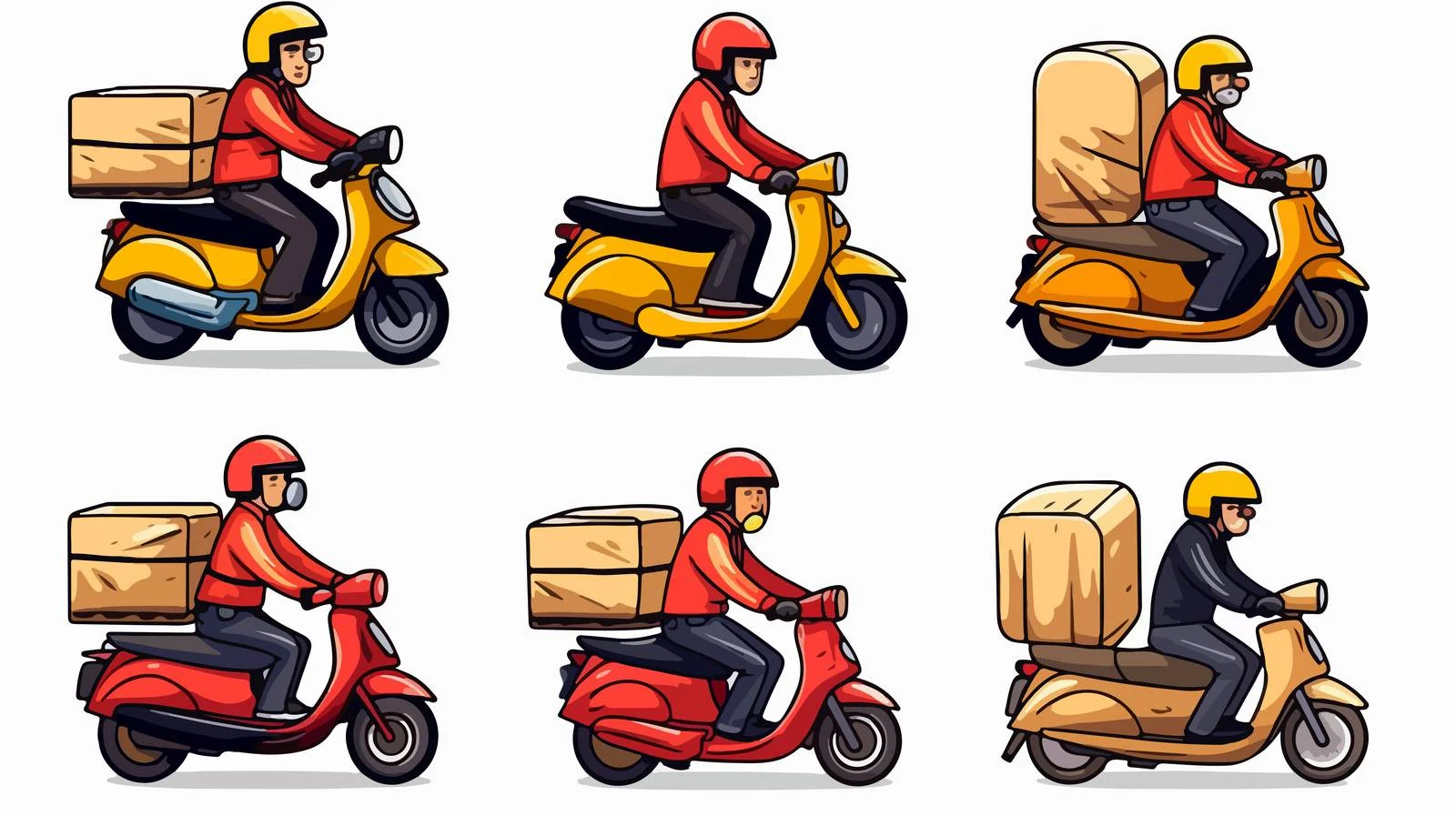 Efficient Pizza Delivery by Motorcycle Staff — free download from Dotvec
