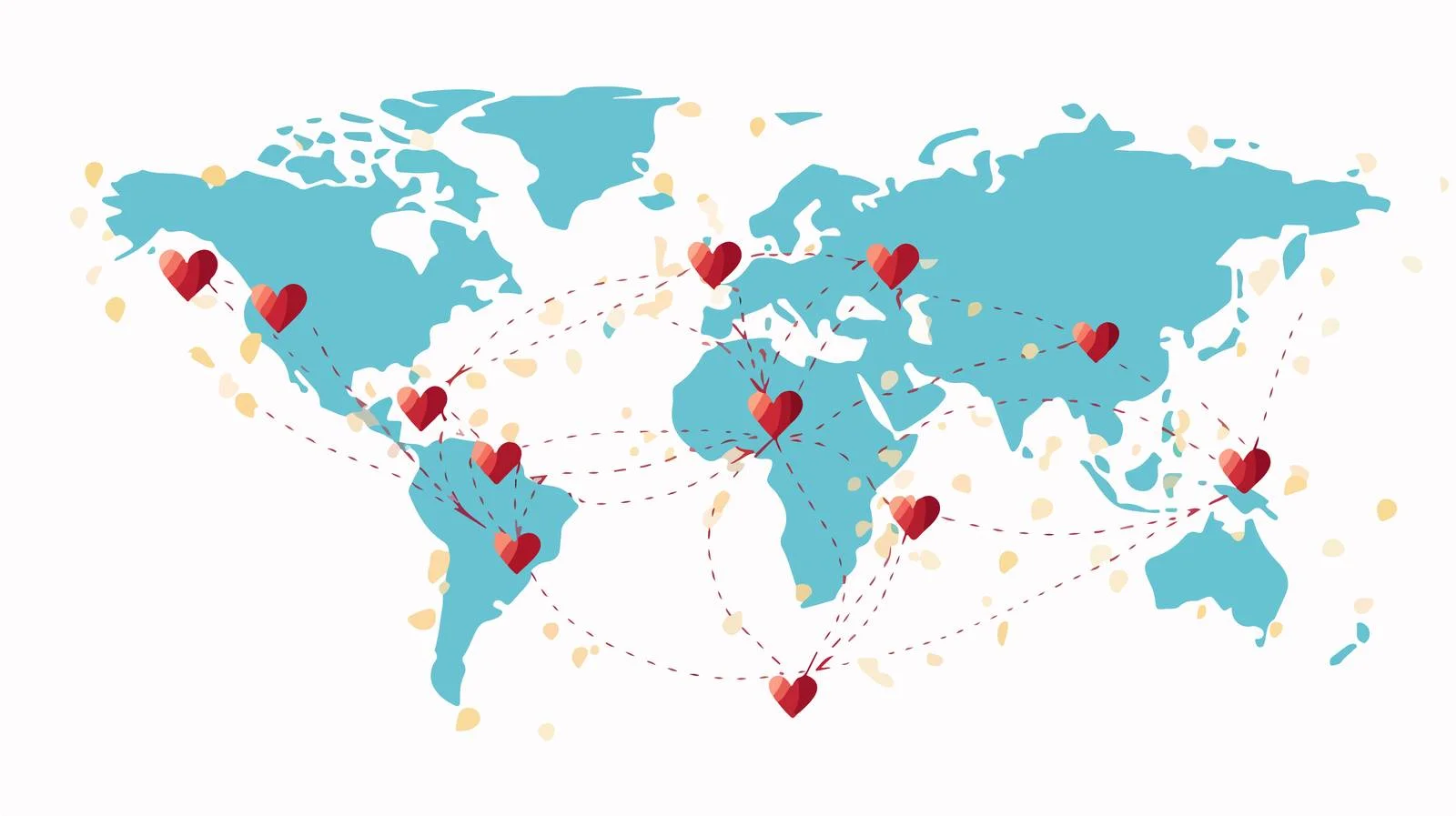 Airplane Route Illustration — free download from Dotvec