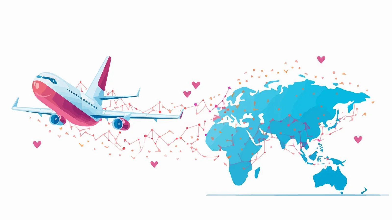 Double Dotted Plane Route — free download from Dotvec
