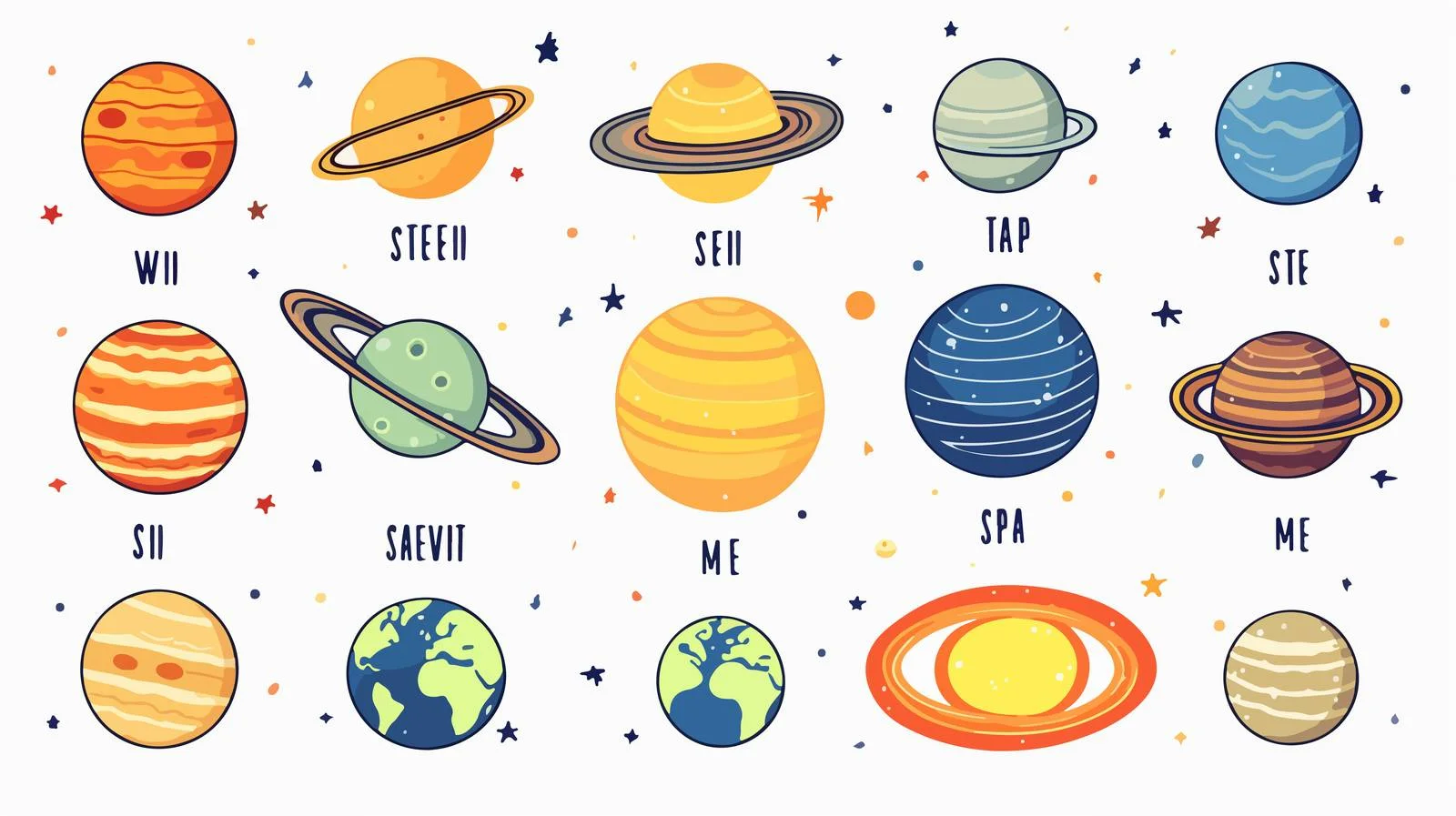 Planetary System Inscriptions Overview — free download from Dotvec