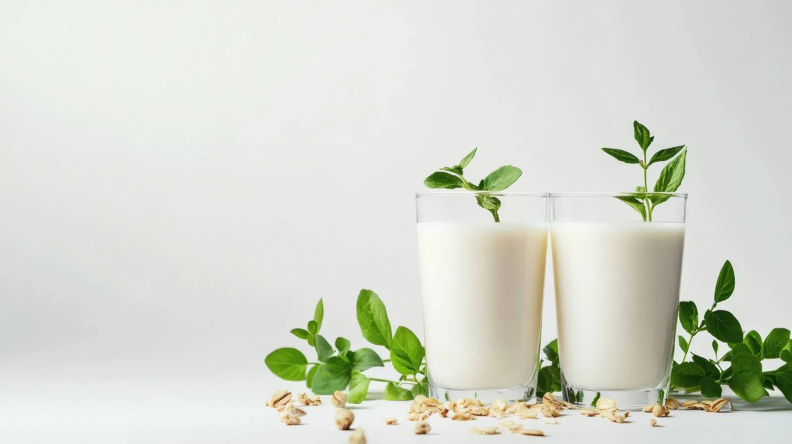 Vegan Plant-Based Milk on White Background — free download from Dotvec