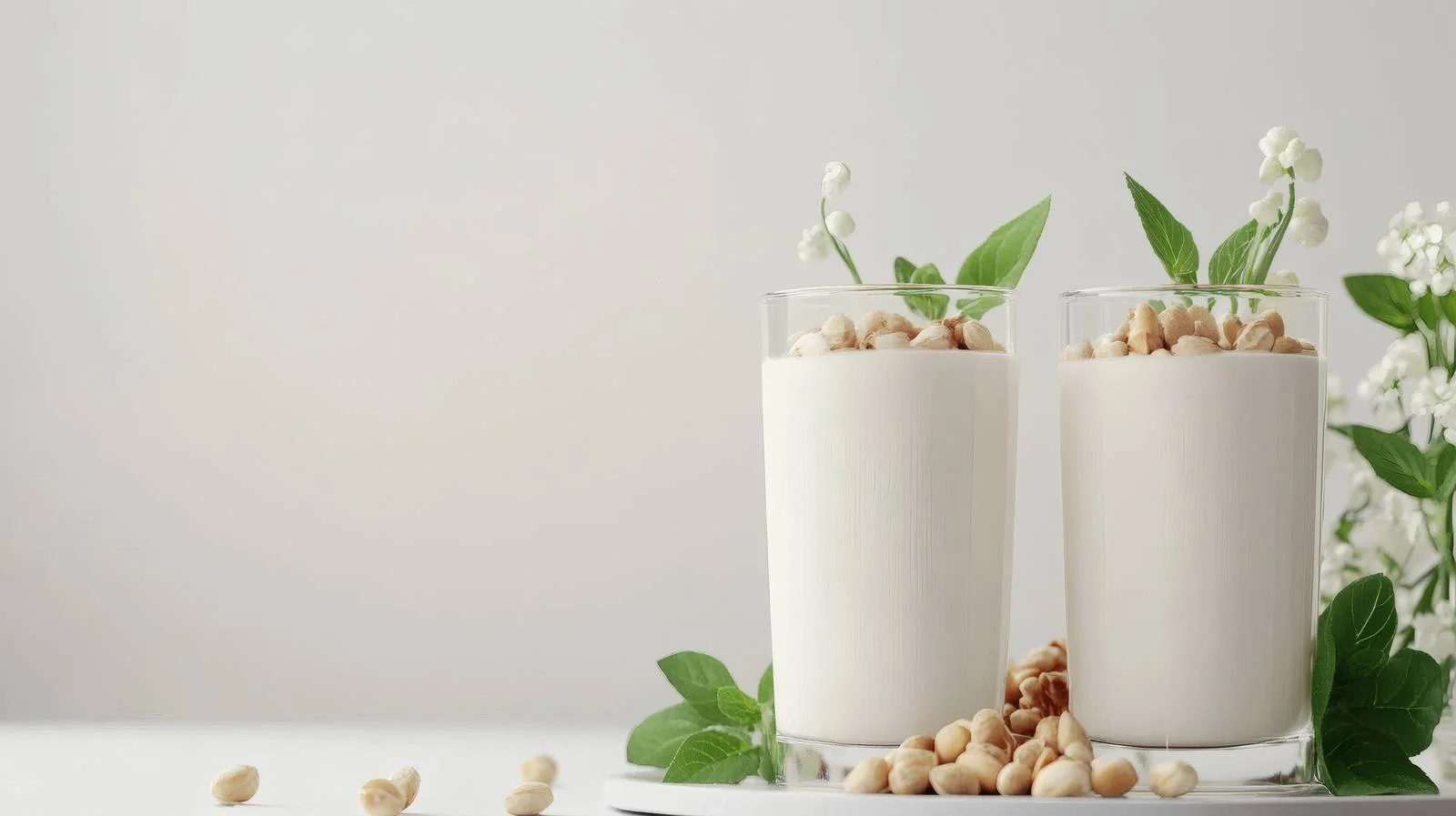 Vegan Plant-based Milk on White Background — free download from Dotvec