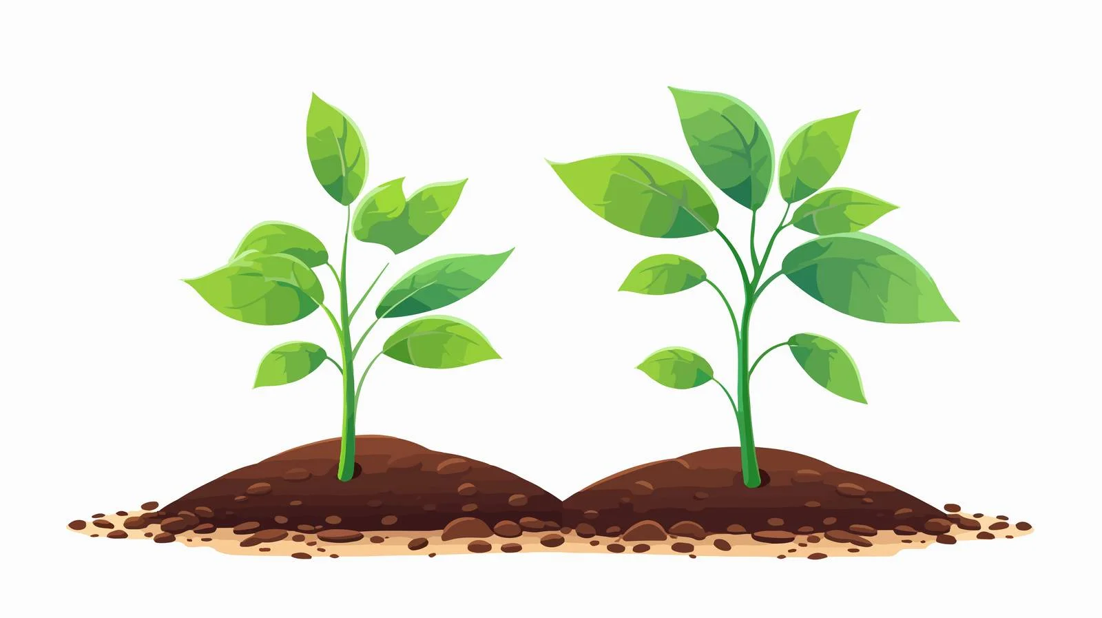 Seedlings Sprouting Growth Vector Illustration — free download from Dotvec