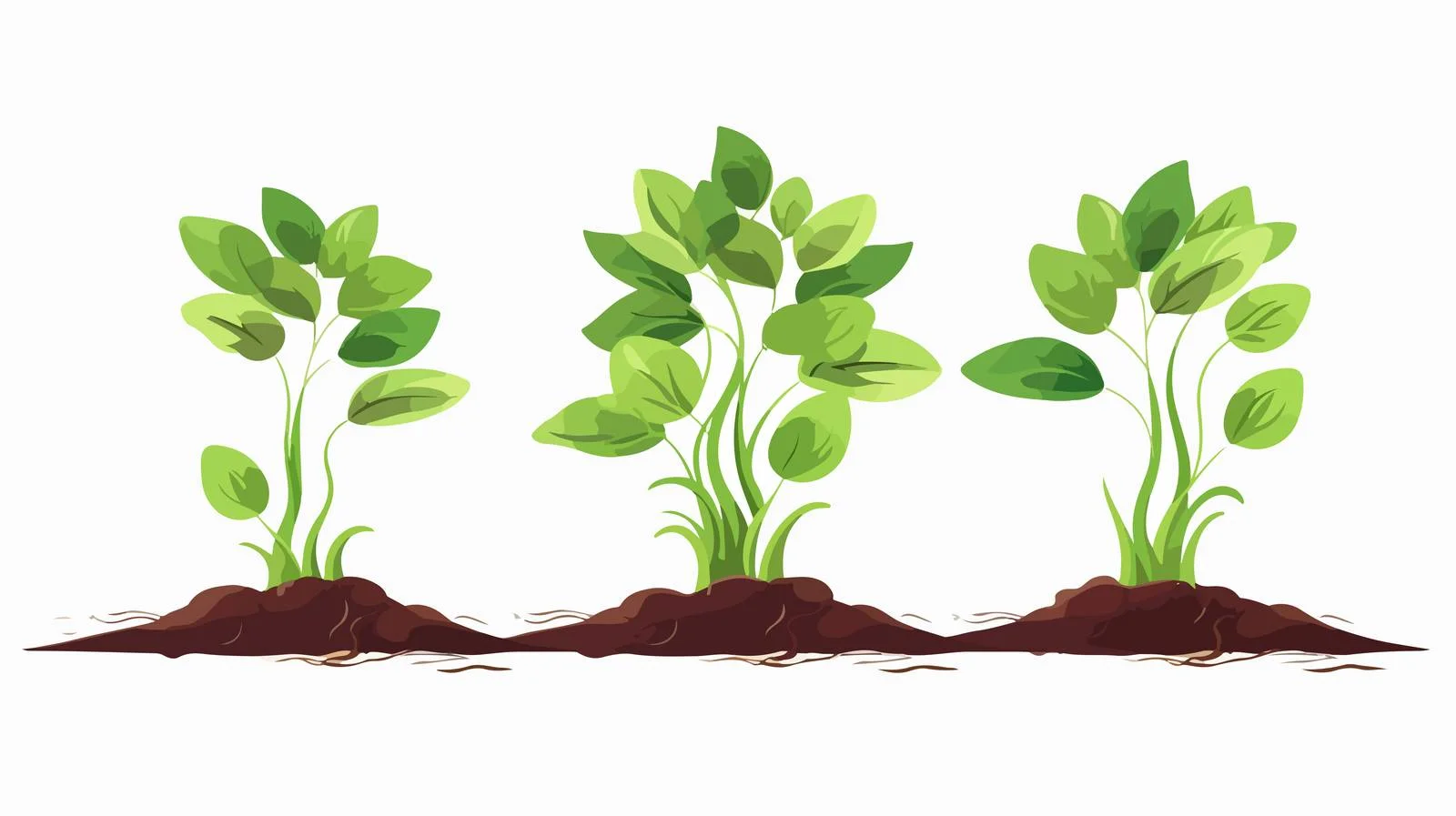Seedlings Growth Process Illustration — free download from Dotvec