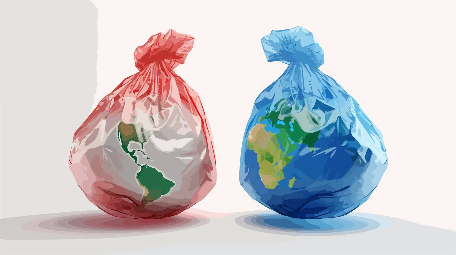 Plastic Waste Reduction Concept Image — free download from Dotvec