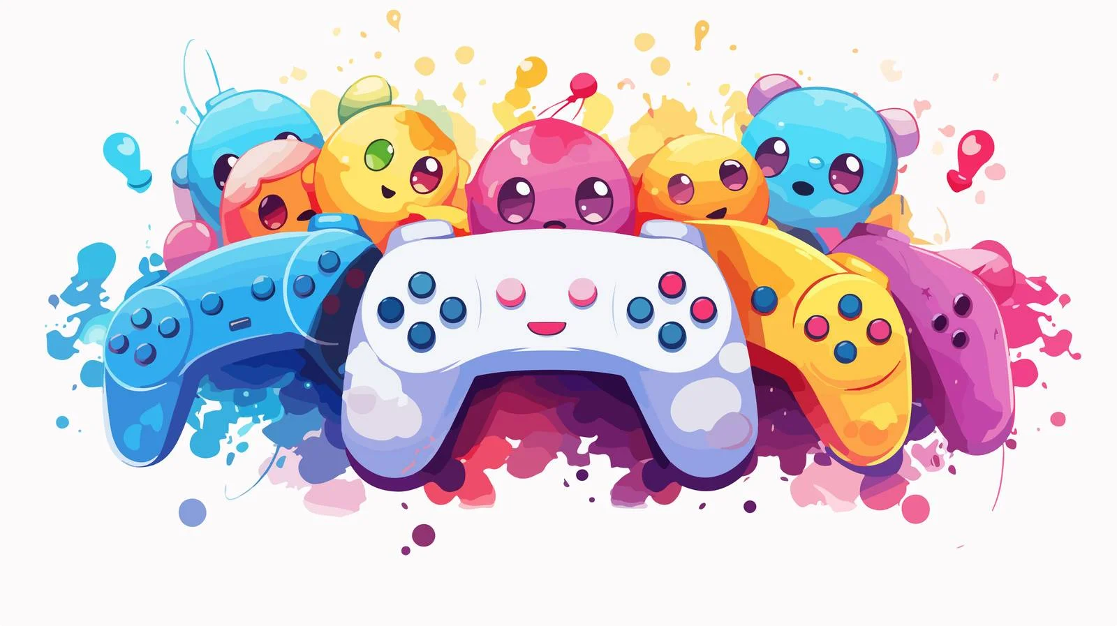 Colorful Vintage Gamepad Poster Design — free download from Dotvec
