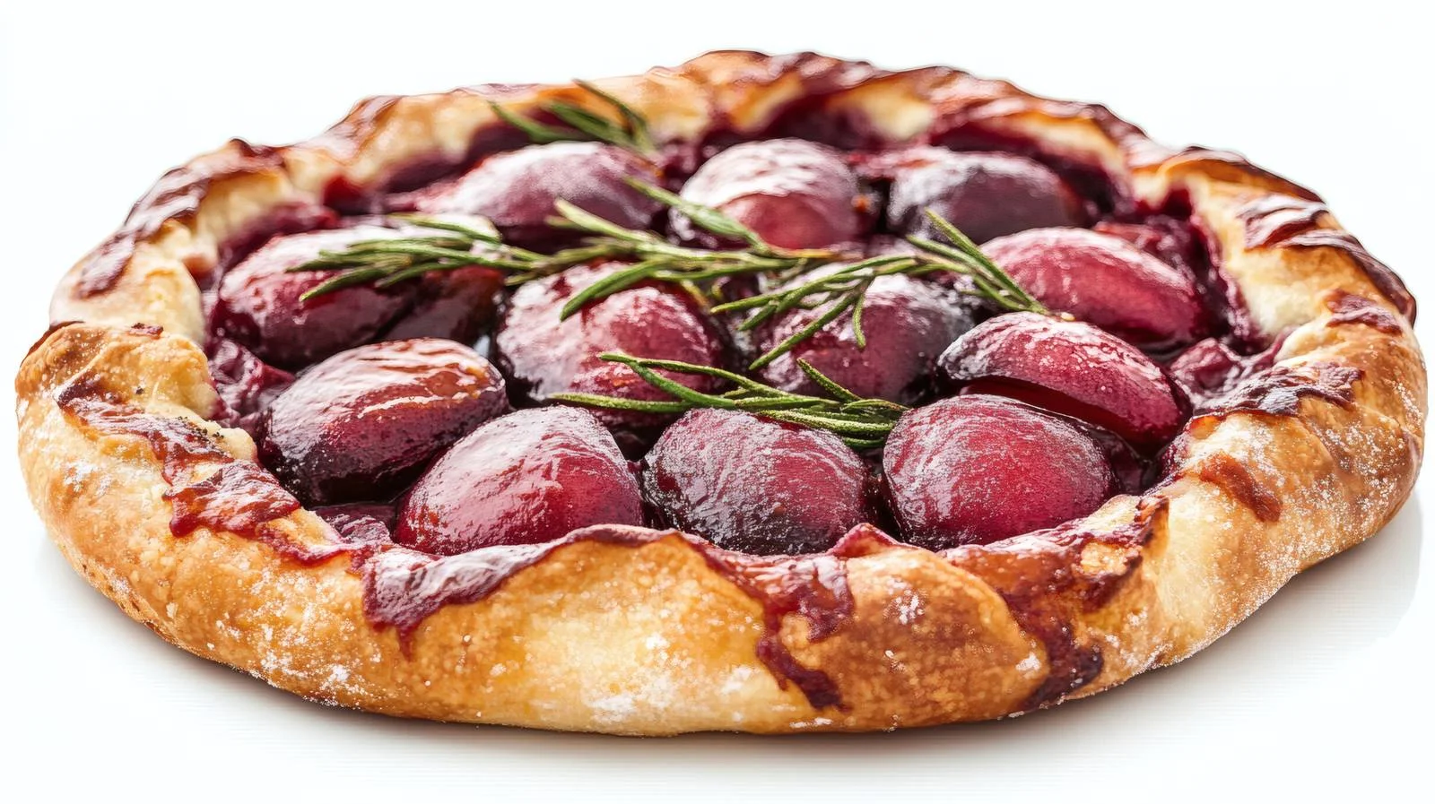 Plum Galette on White Background — free download from Dotvec