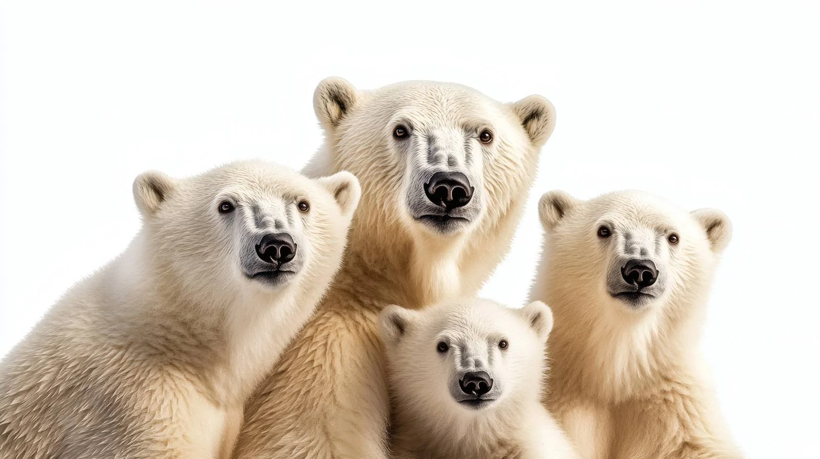 Polar Bear Family on White Background — free download from Dotvec