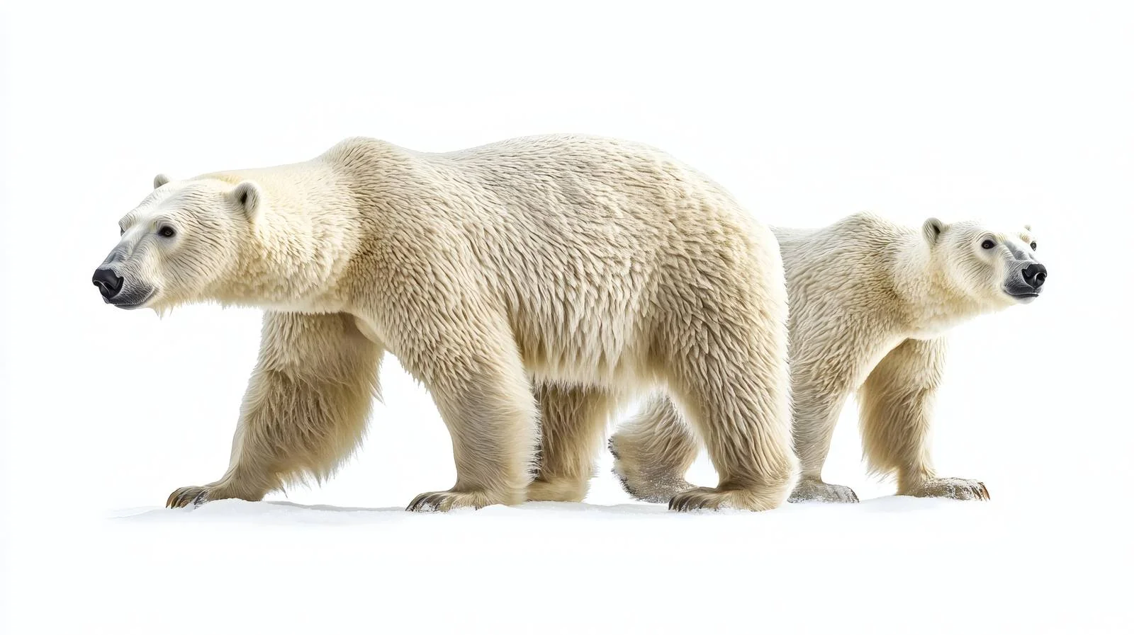 Arctic Bears in Tundra on White Background — free download from Dotvec