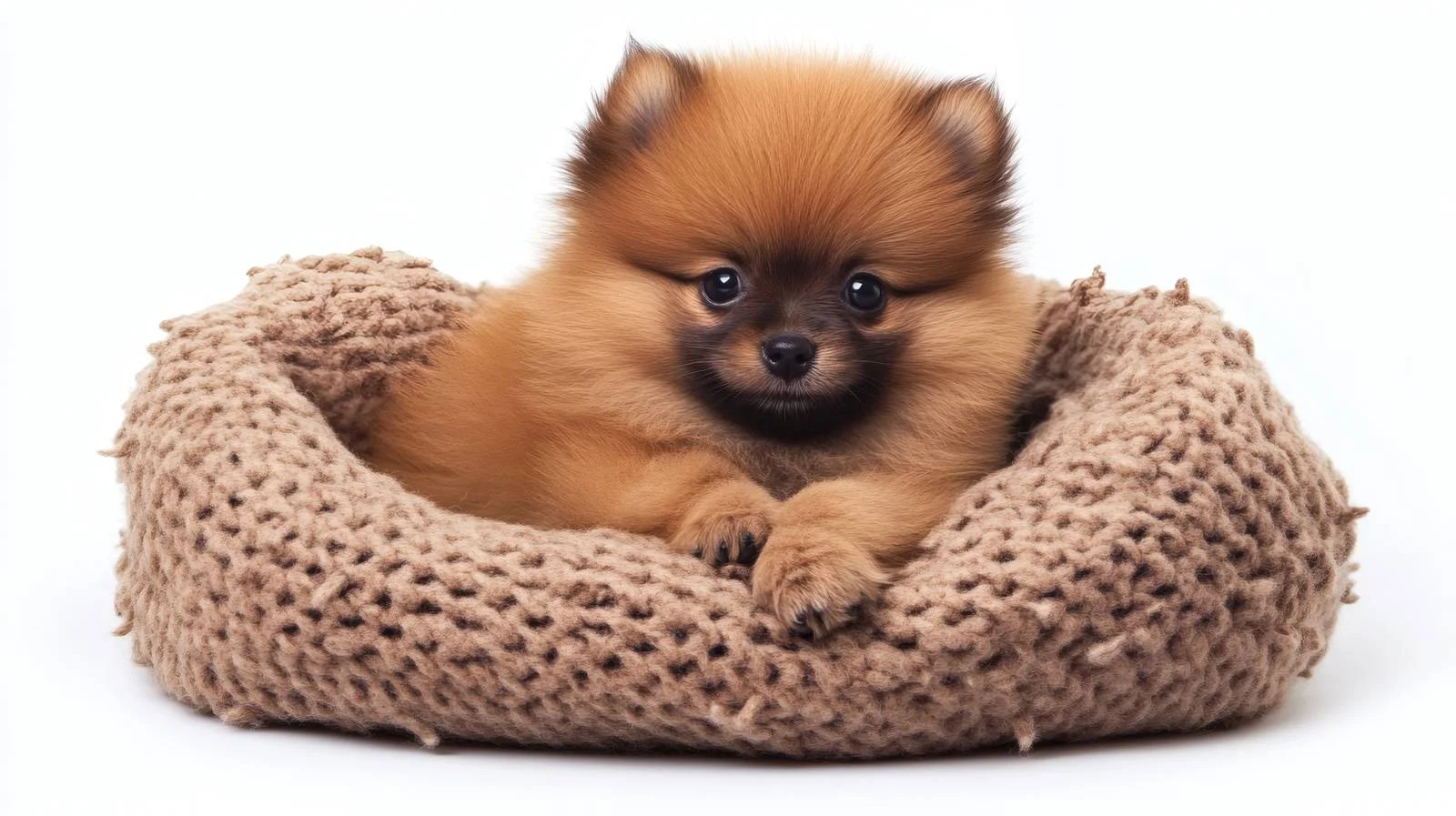 Adorable Pomeranian Spitz Puppy in Bright Room — free download from Dotvec