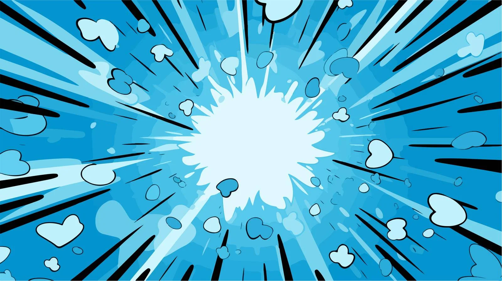 Vibrant Blue Pop Art Background — free download from Dotvec