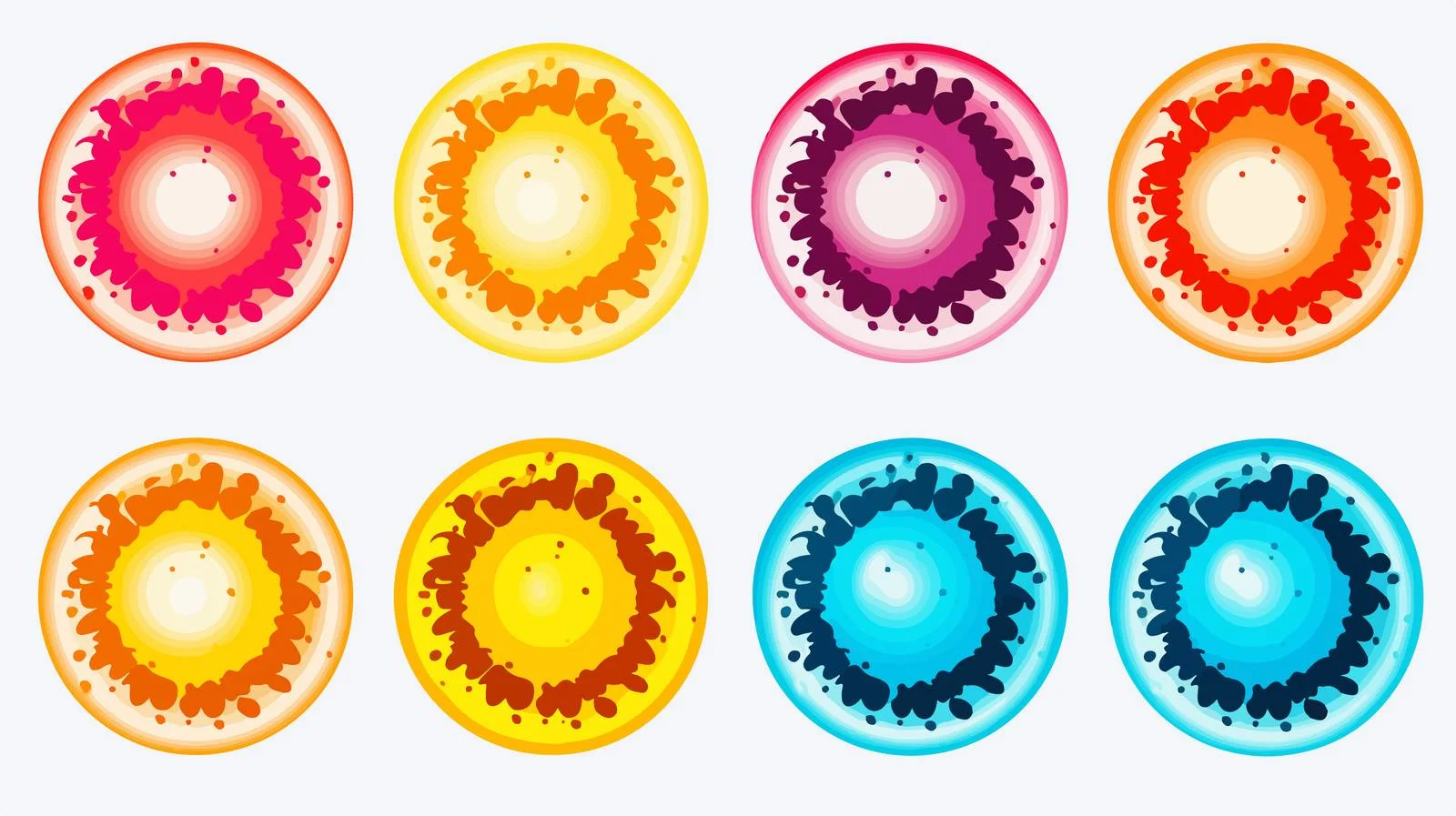 Pop Art Circle Halftone Set — free download from Dotvec