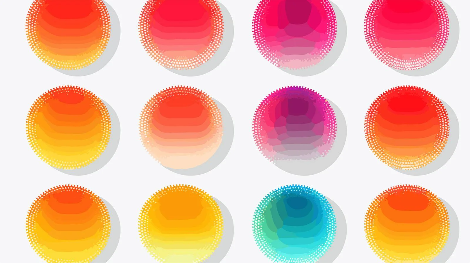 Pop Art Circle Halftone Set — free download from Dotvec