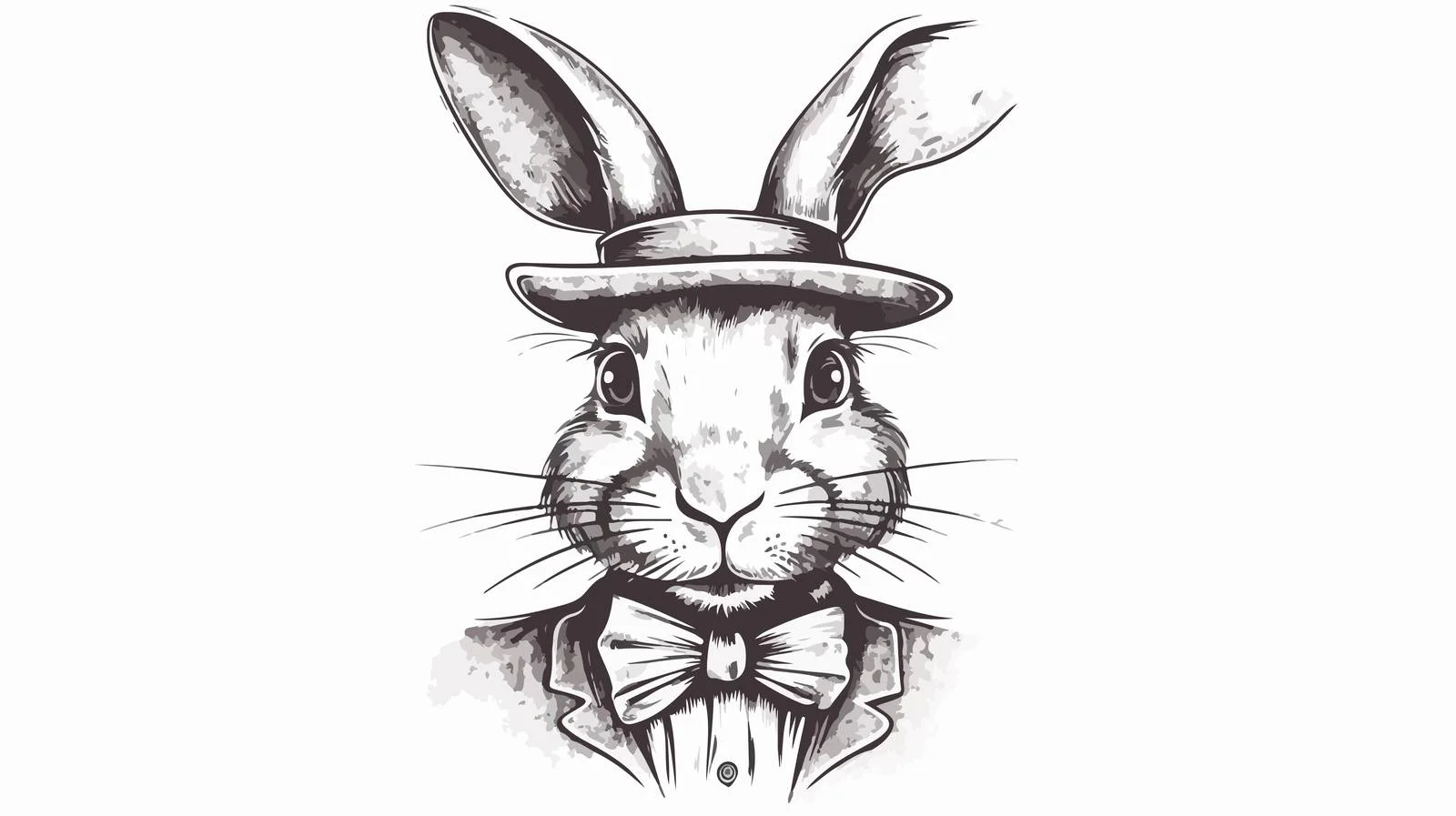Elegant Rabbit Hare Portrait in Suit — free download from Dotvec