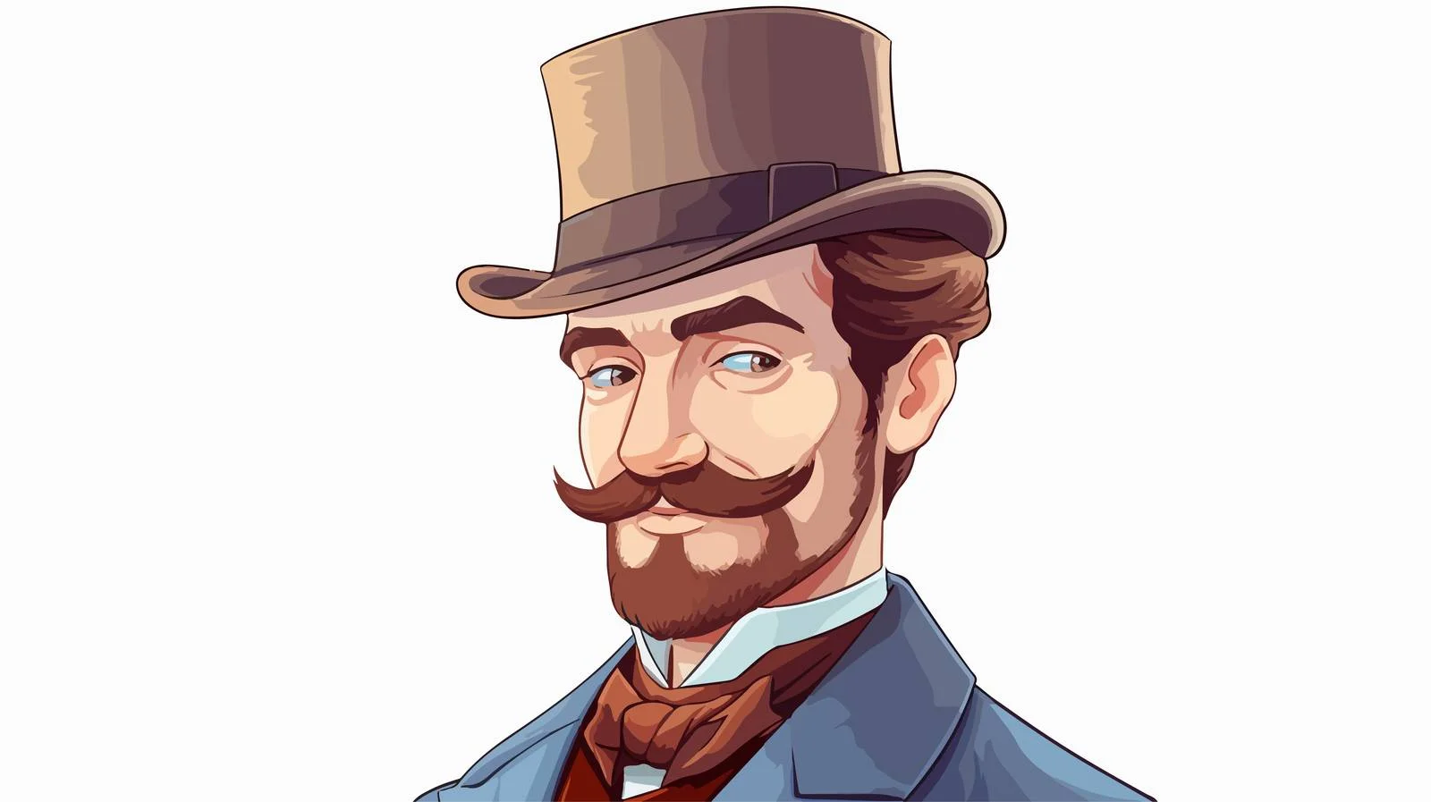 Elegant English Gentleman Cartoon Vector Illustration — free download from Dotvec