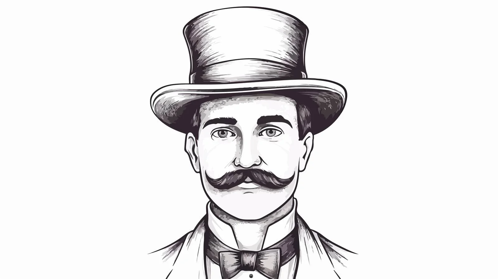 English Gentleman with Mustache Portrait — free download from Dotvec