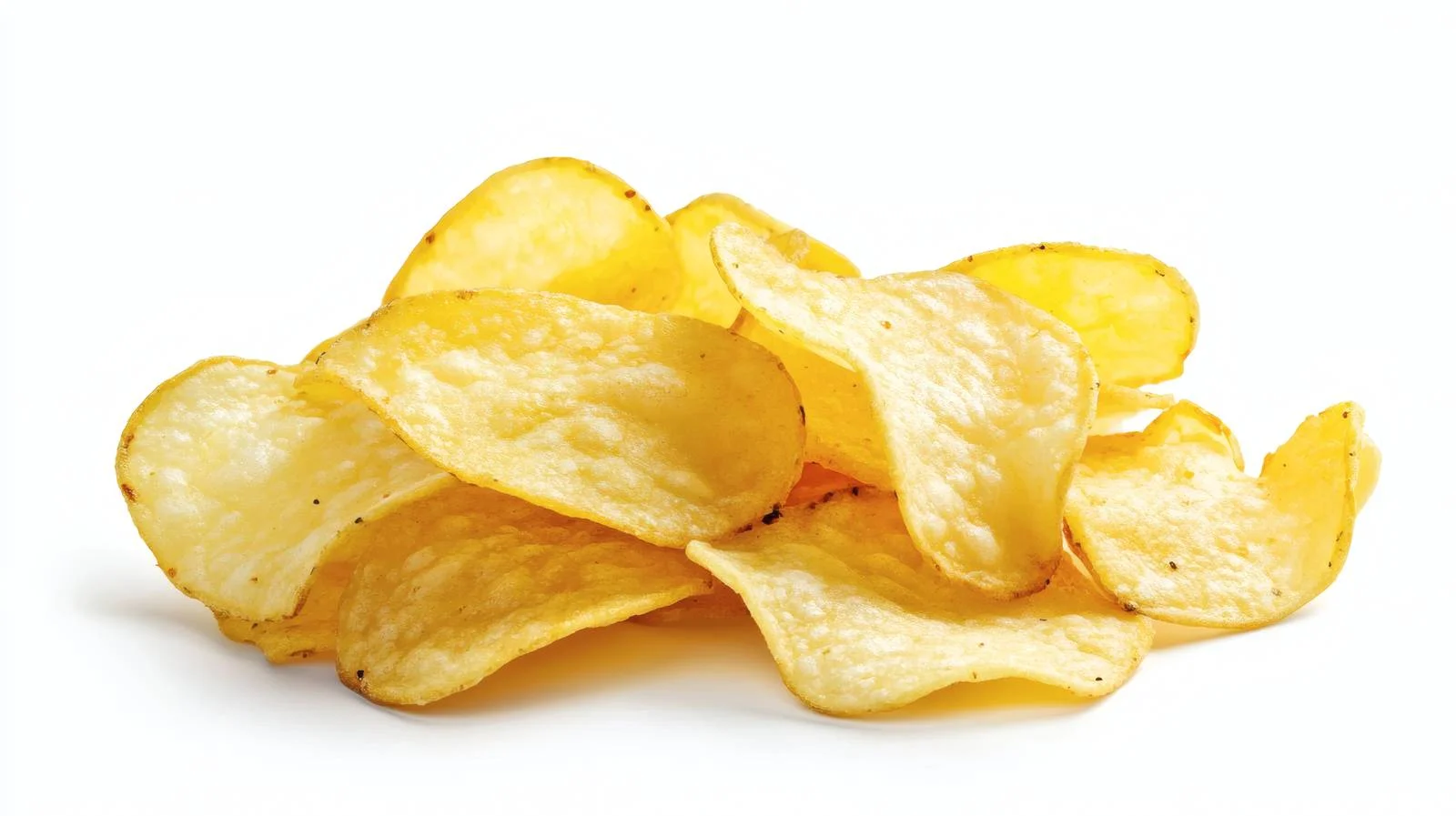 Crunchy Potato Chips on White Background — free download from Dotvec