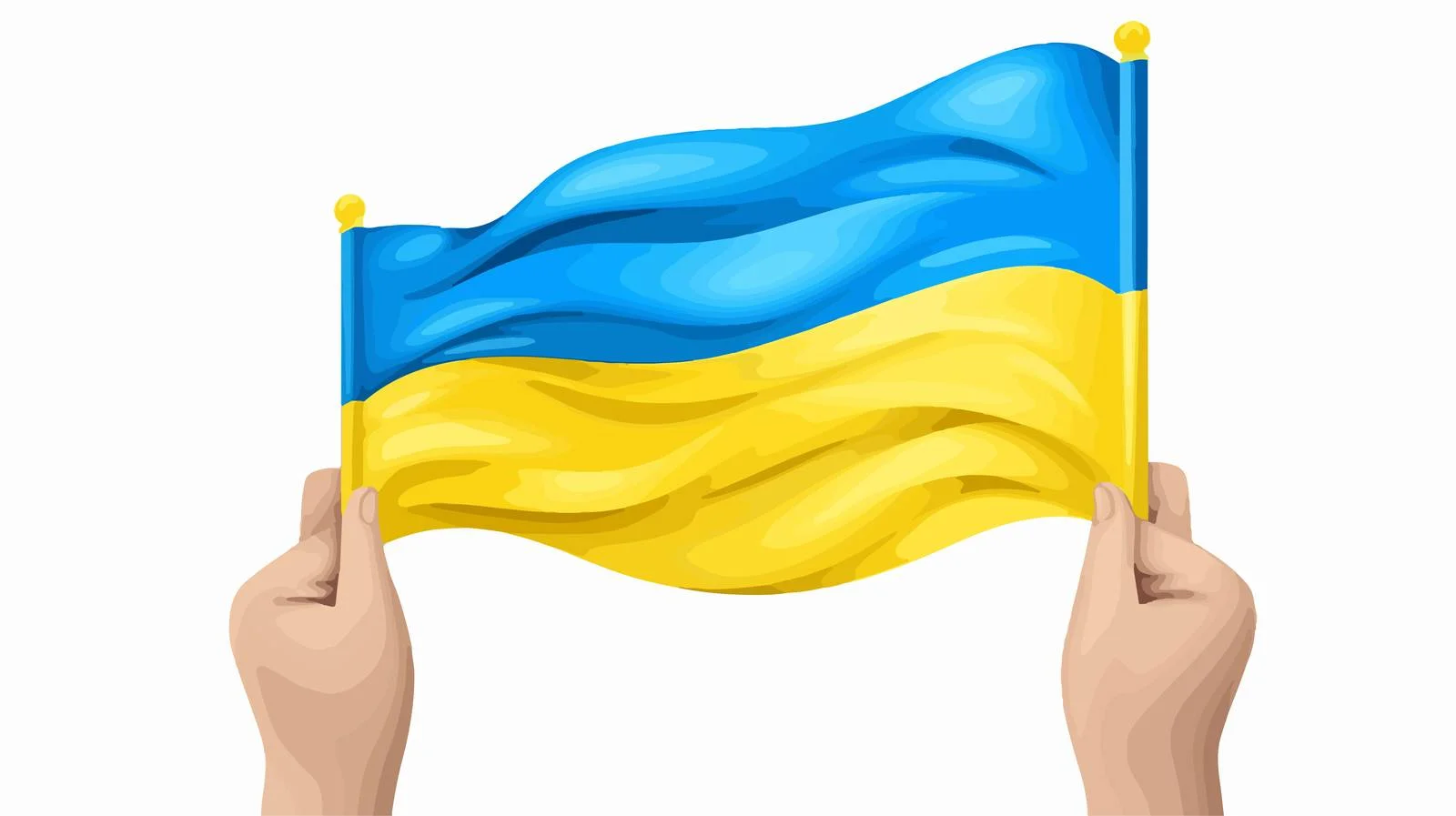 Solidarity: Holding Ukraine Flag in Prayer — free download from Dotvec
