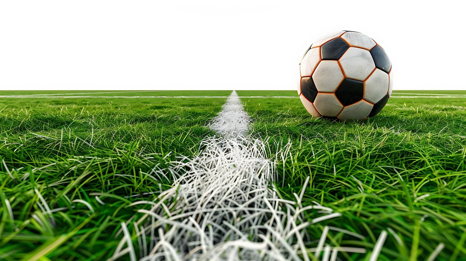 Elegant Soccer Ball on Striped Field — free download from Dotvec