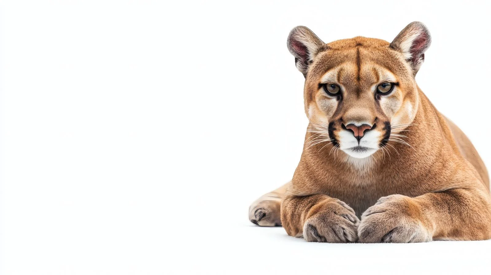 Graceful Puma on White Background — free download from Dotvec