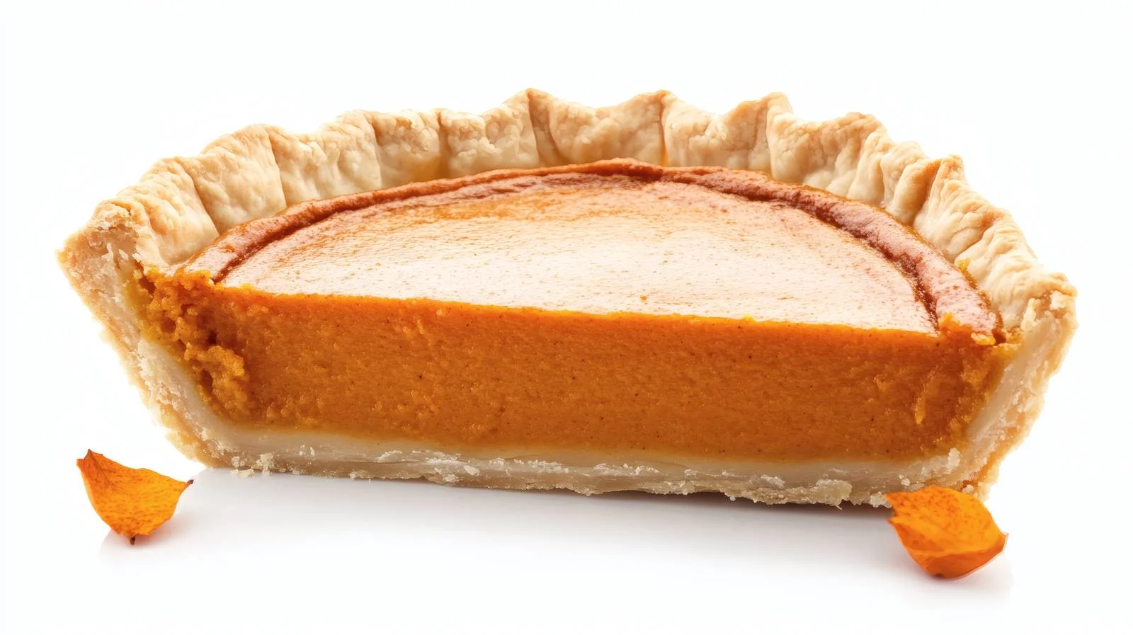 Classic Pumpkin Pie on White Background — free download from Dotvec