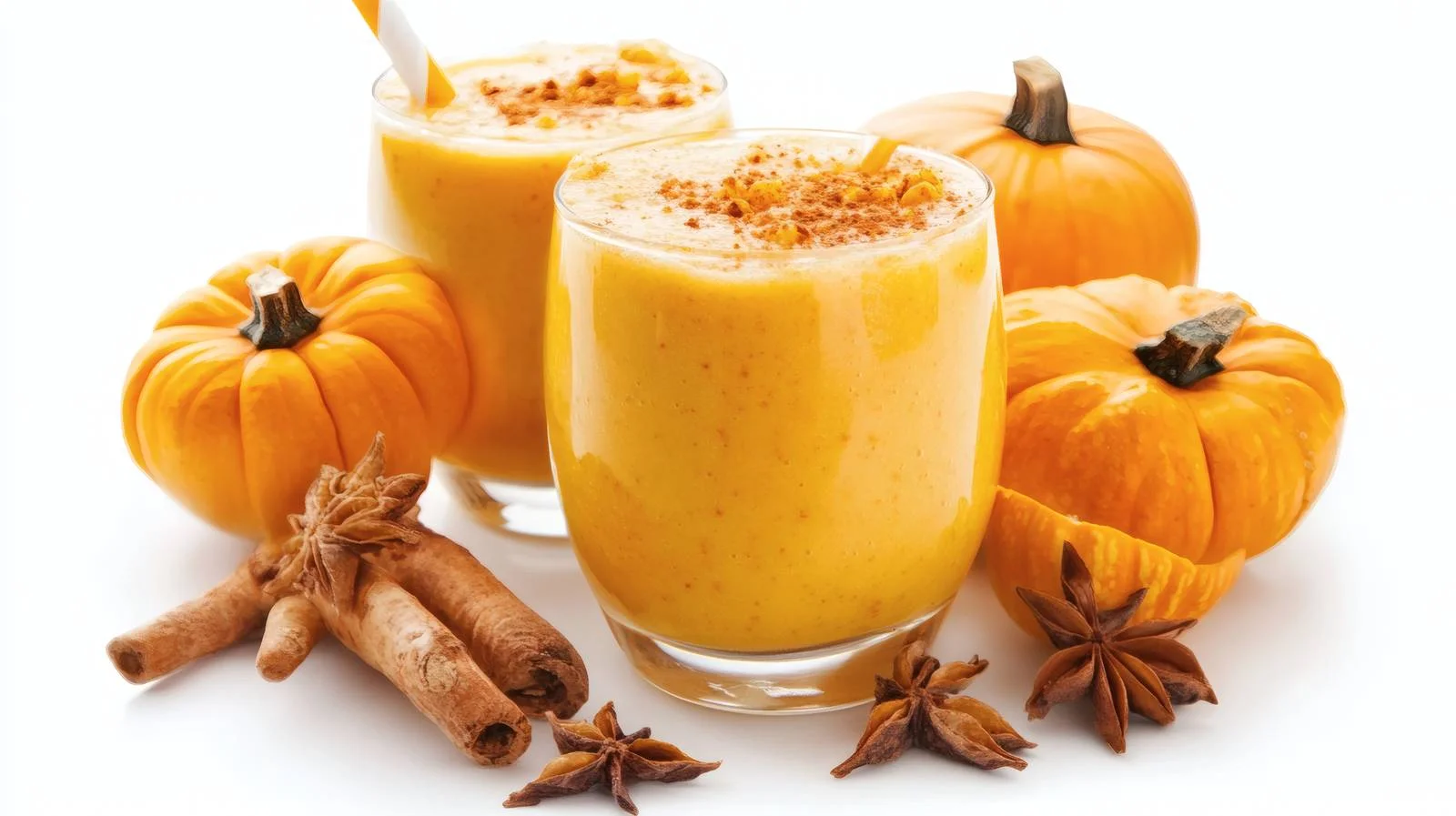 Creamy Pumpkin Smoothie on White Background — free download from Dotvec