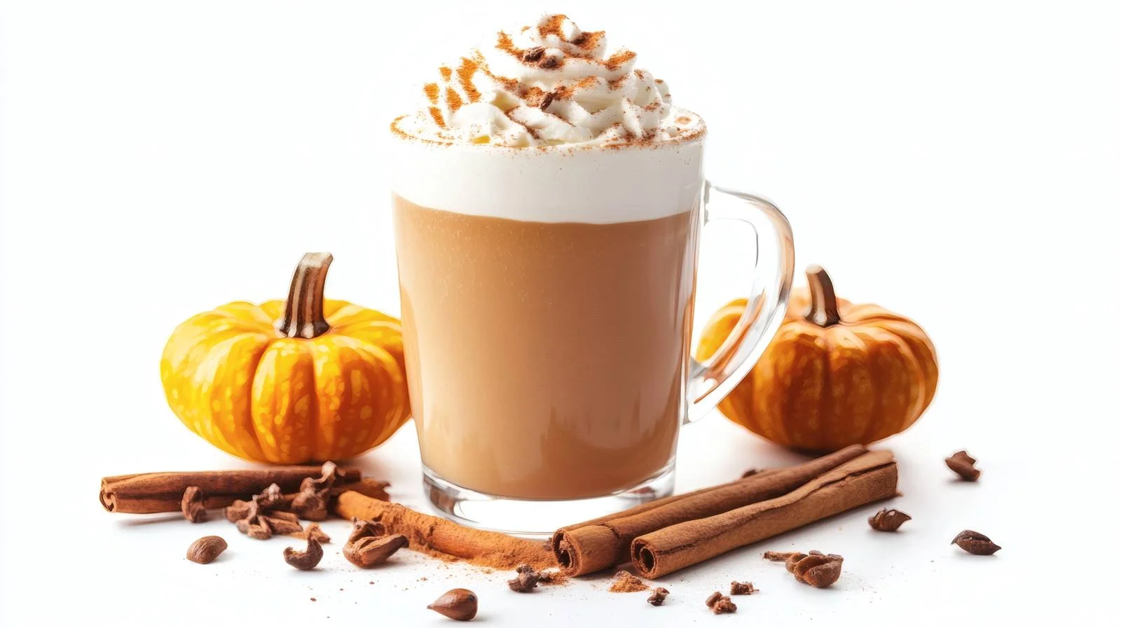 Delicious Pumpkin Spice Latte on White — free download from Dotvec