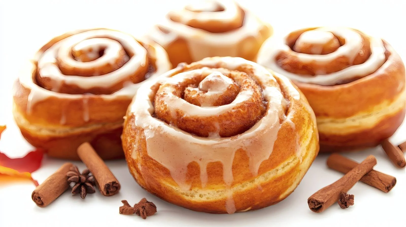 Cinnamon Pumpkin Apple Rolls on White Background — free download from Dotvec