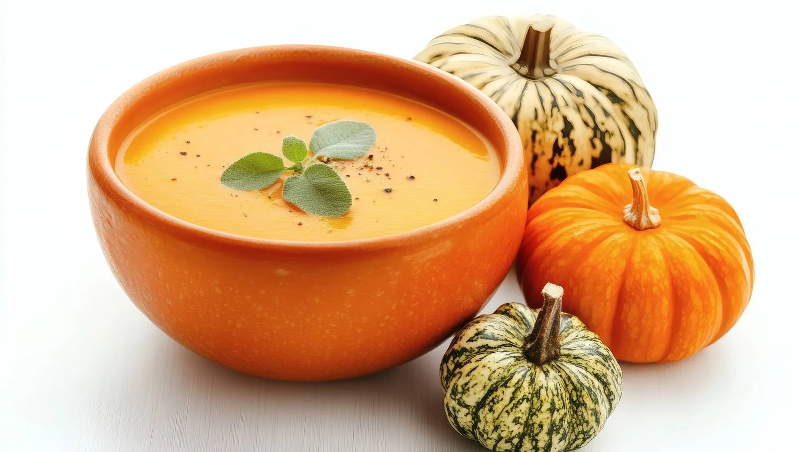 Creamy Pumpkin Soup on White Background — free download from Dotvec