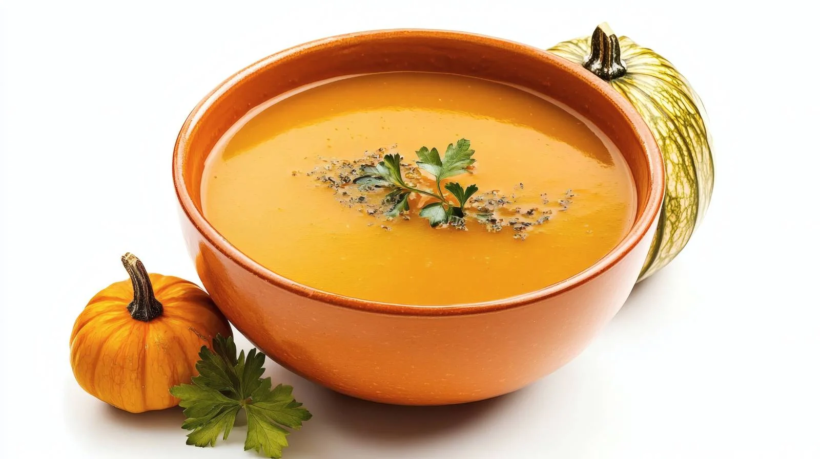 Creamy Pumpkin Soup on White Background — free download from Dotvec
