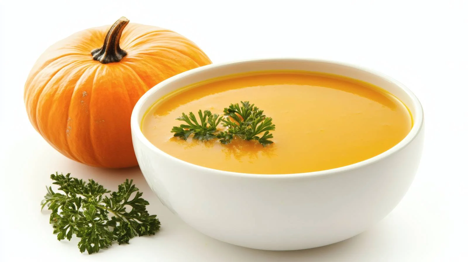 Delicious Pumpkin Soup on White Background — free download from Dotvec