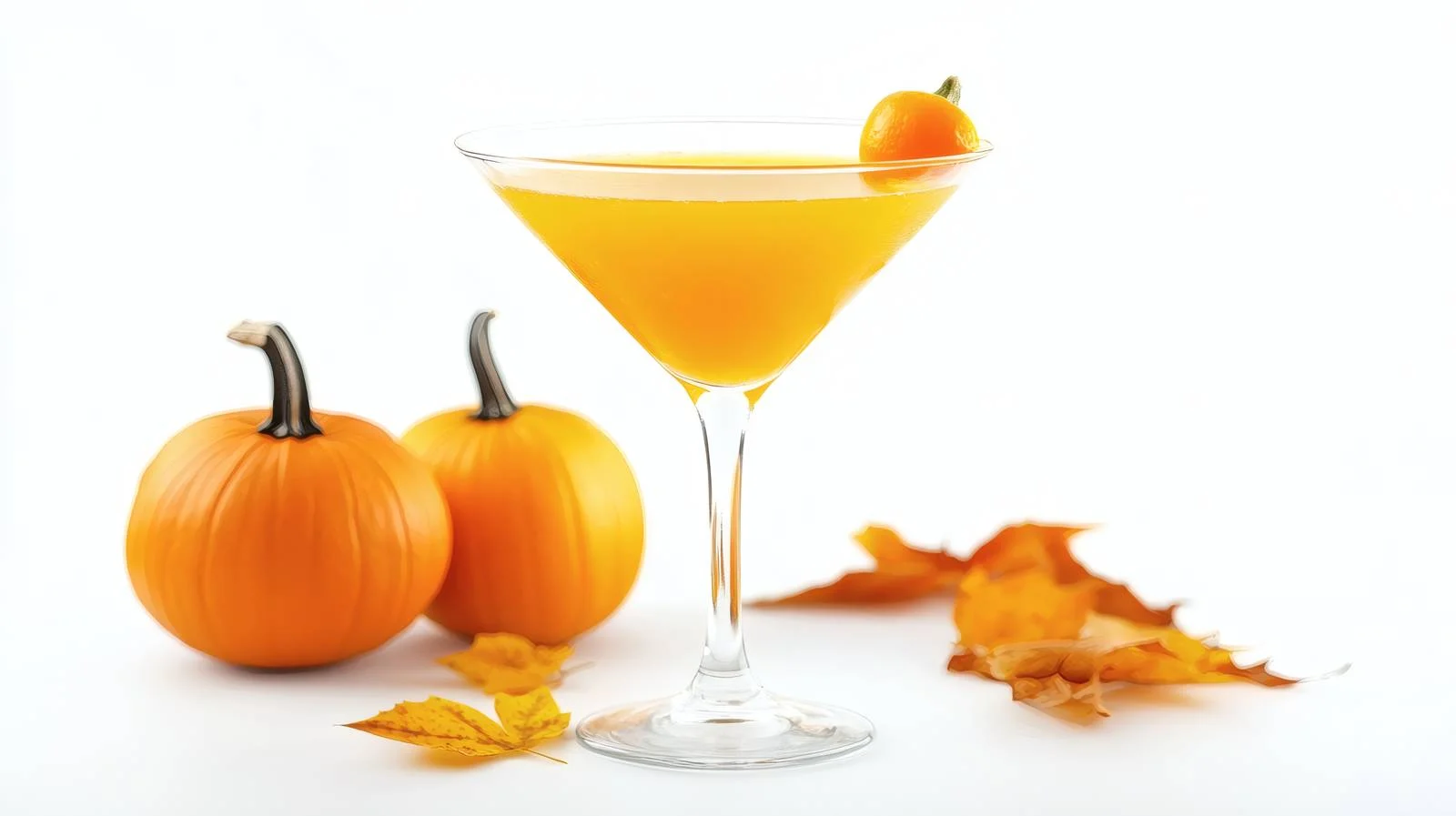Elegant Pumpkintini Cocktail on White Background — free download from Dotvec