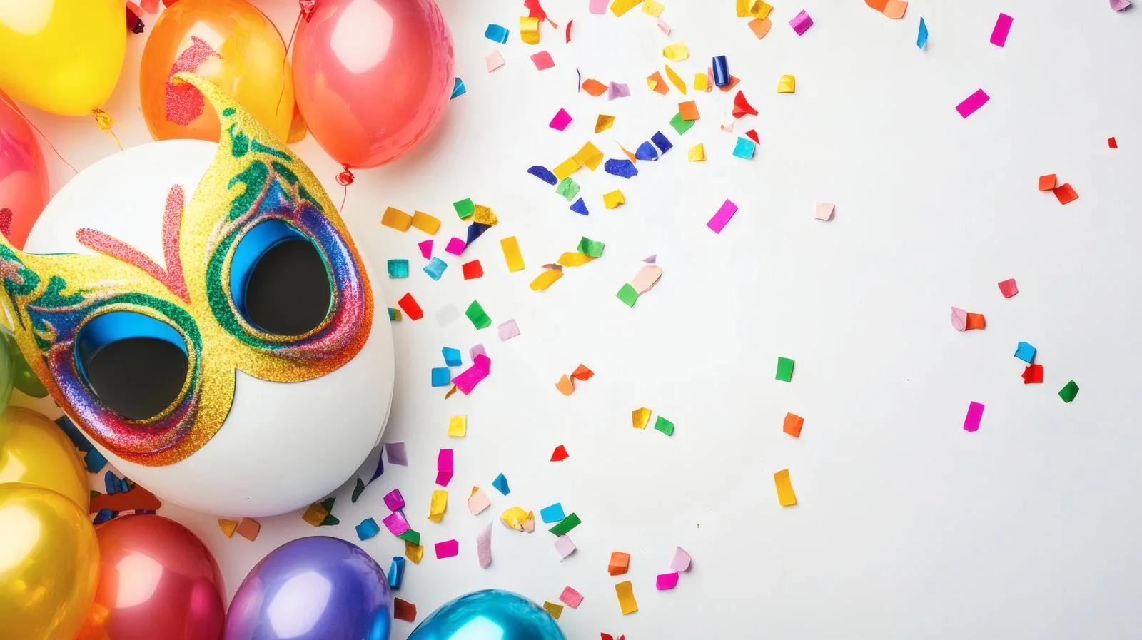 Joyful Purim Festivities on White Background — free download from Dotvec